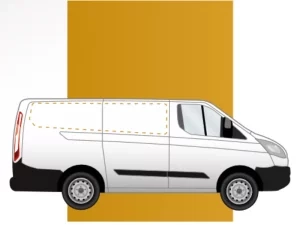 Heckscheiben Ford Custom ab 2012 Flügeltüren L+R 1 Schiebefenster Ford Custom