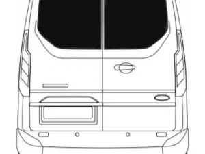 Heckscheiben Ford Custom ab 2012 Flügeltüren L+R 2 Heckscheibe Ford Custom